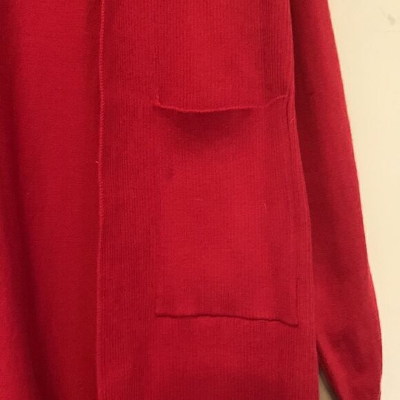 Samantha Erin red long open cardigan Size S NWT - Picture 4 of 7